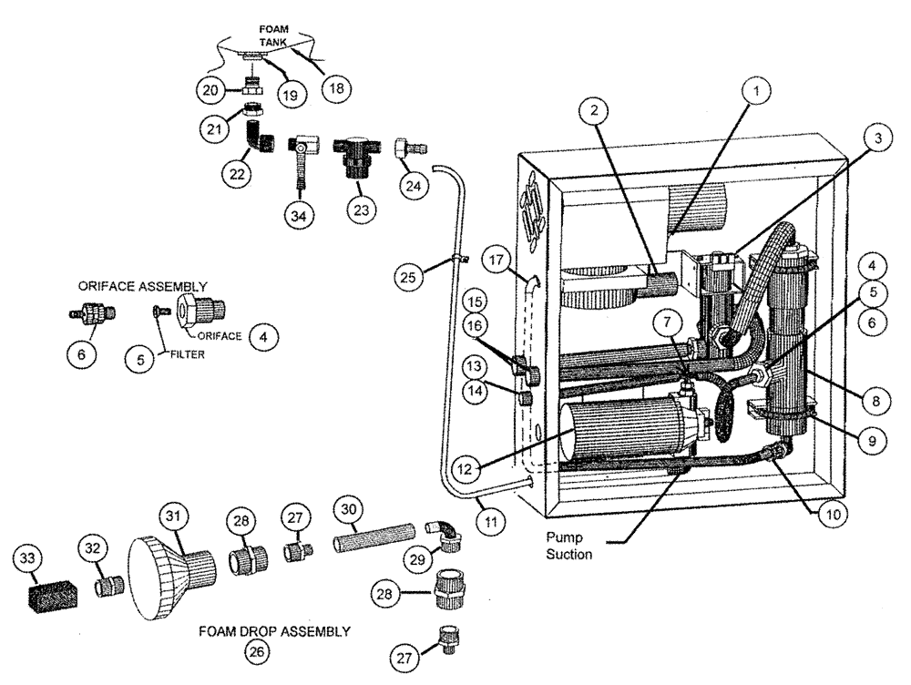 Схема запчастей Case IH PATRIOT 150 - (09-015) - FOAM MARKER - HIGH VOLUME (PLUMBING) Liquid Plumbing