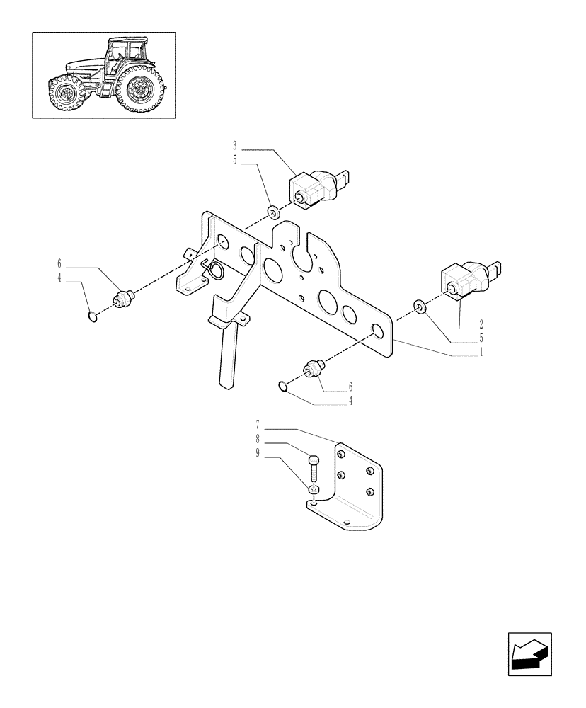 Схема запчастей Case IH MXM155 - (1.68.6/02[11]) - (VAR.385/1) UNIVERSAL TRAILER AIR BRAKE - AIR BRAKE BRACKET AND RELEVANT PARTS (05) - REAR AXLE