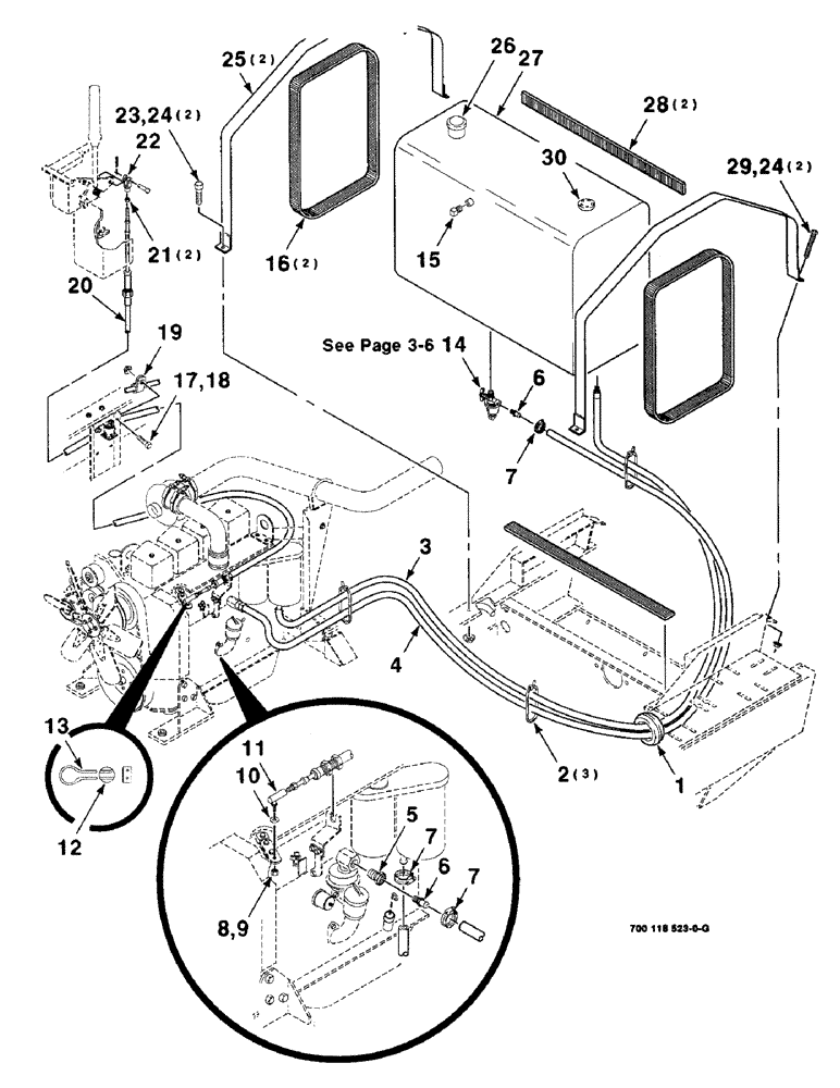 Схема запчастей Case IH 8850 - (03-02) - FUEL TANK ASSEMBLY, SERIAL NUMBER CFH0099001 THRU CFH0099164 (03) - FUEL SYSTEM