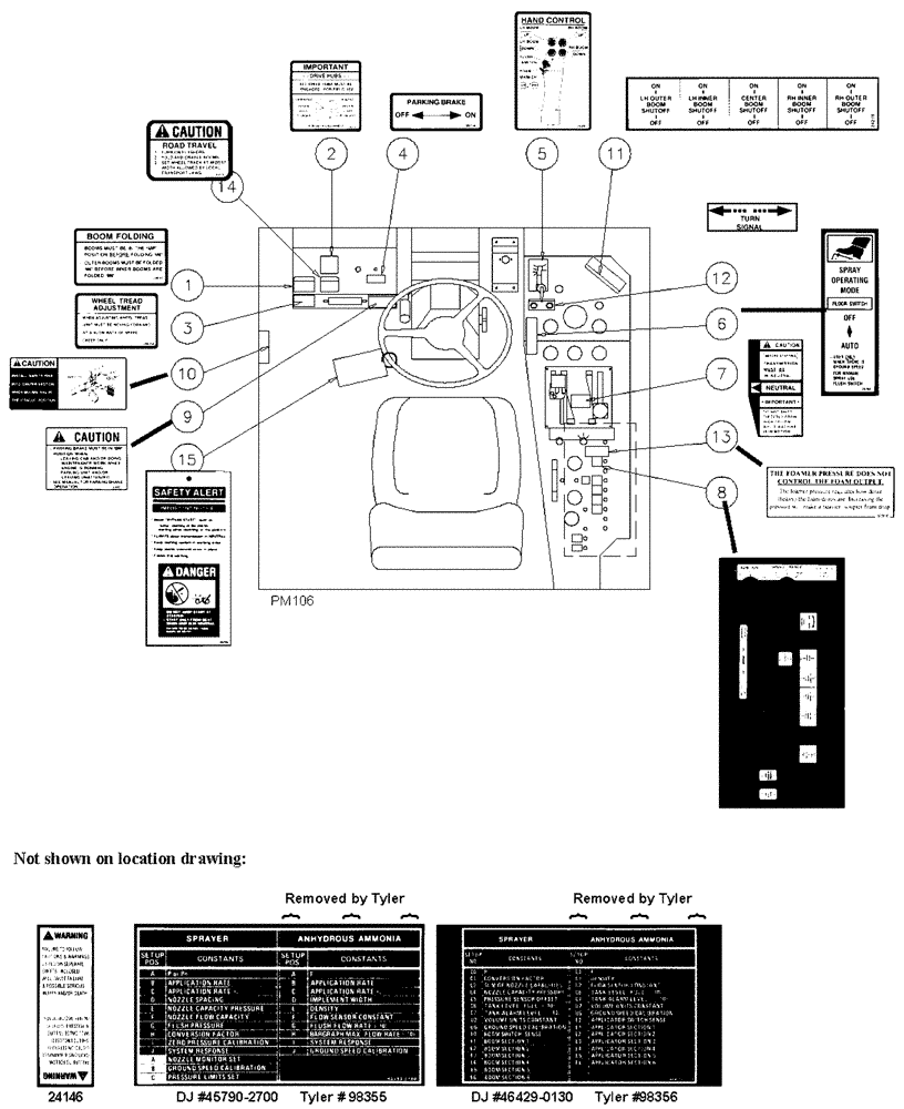 Схема запчастей Case IH PATRIOT NT - (10-001) - DECALS INTERIOR (CAB) (13) - DECALS