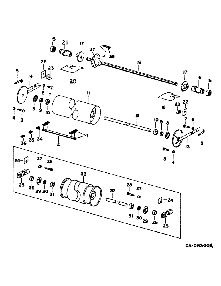 Схема запчастей Case IH 1420 - (33-04) - FEEDER, FEEDER CONVEYOR (13) - FEEDER