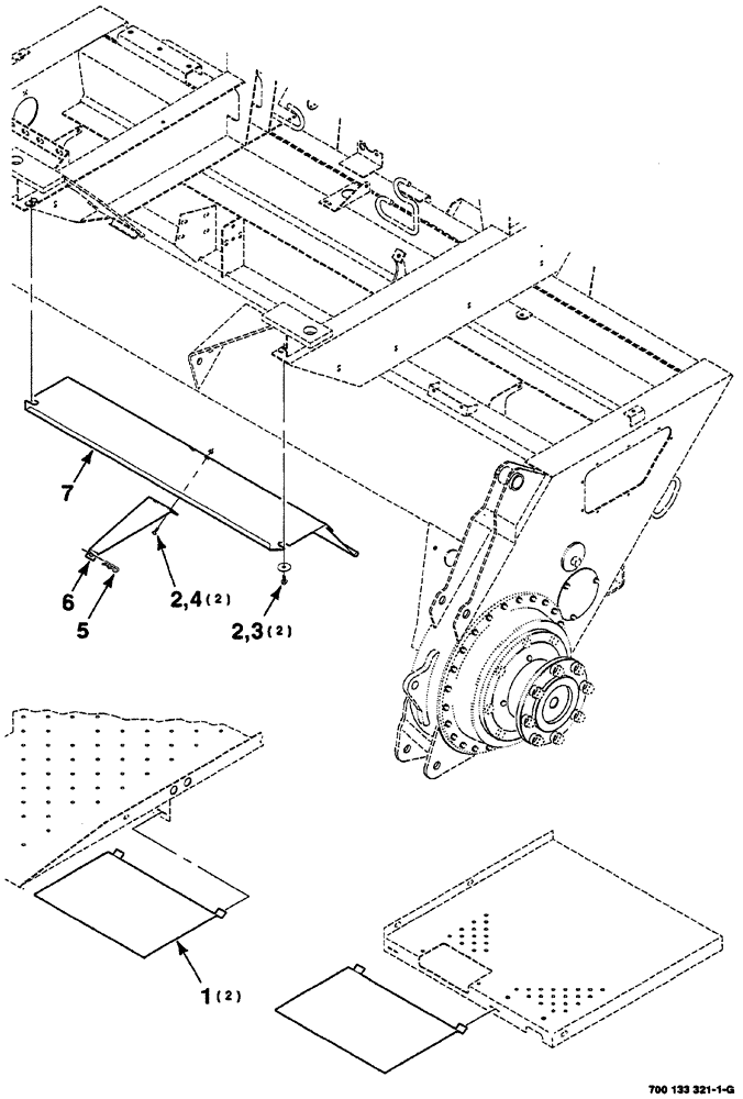 Схема запчастей Case IH 8870 - (07-02) - FRONT SHIELDS ASSEMBLY (90) - PLATFORM, CAB, BODYWORK AND DECALS