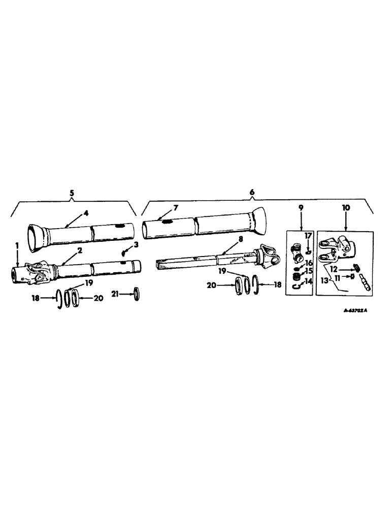 Схема запчастей Case IH 211 - (E-19) - FRONT POWER DRIVE EQUIPMENT STANDARD, FOR TRAILING TYPE 