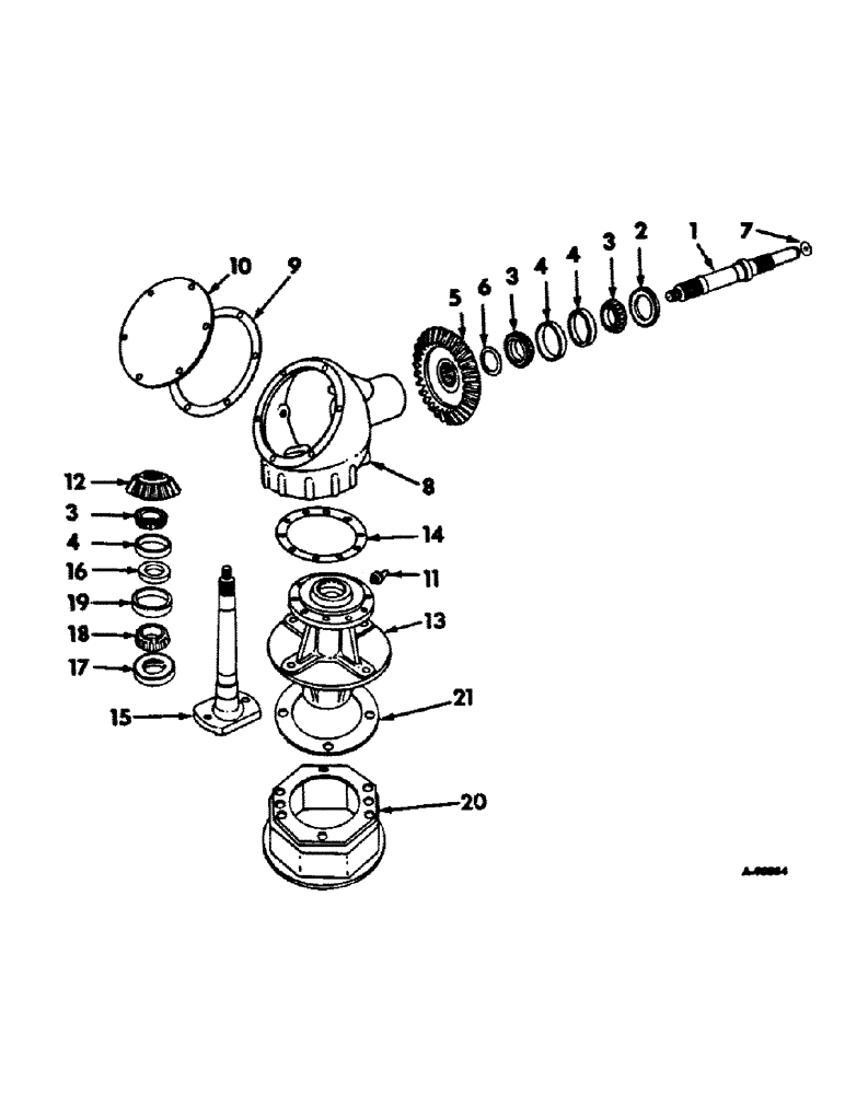 Схема запчастей Case IH 411 - (S-24) - GEAR HOUSING, 1968 TO 1972 