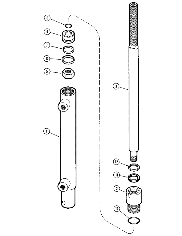 Схема запчастей Case IH 1020 - (8-16) - REEL LIFT MASTER CYLINDER (08) - HYDRAULICS