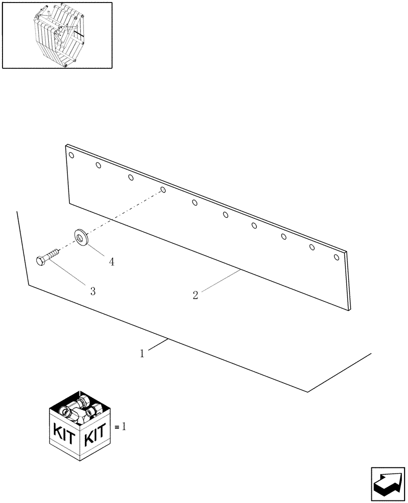 Схема запчастей Case IH RBX552 - (18.55) - TRASH BAFFLE KIT (18) - ACCESSORIES