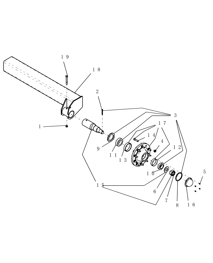 Схема запчастей Case IH SRX160 - (D.12.A[04]) - WHEEL - ASSEMBLY, CART DUAL 1012 HUB AND SPINDLE D - Travel