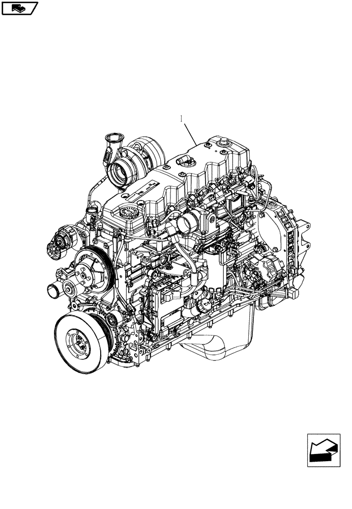 Схема запчастей Case IH MAGNUM 225 - (10.001.01) - ENGINE (10) - ENGINE