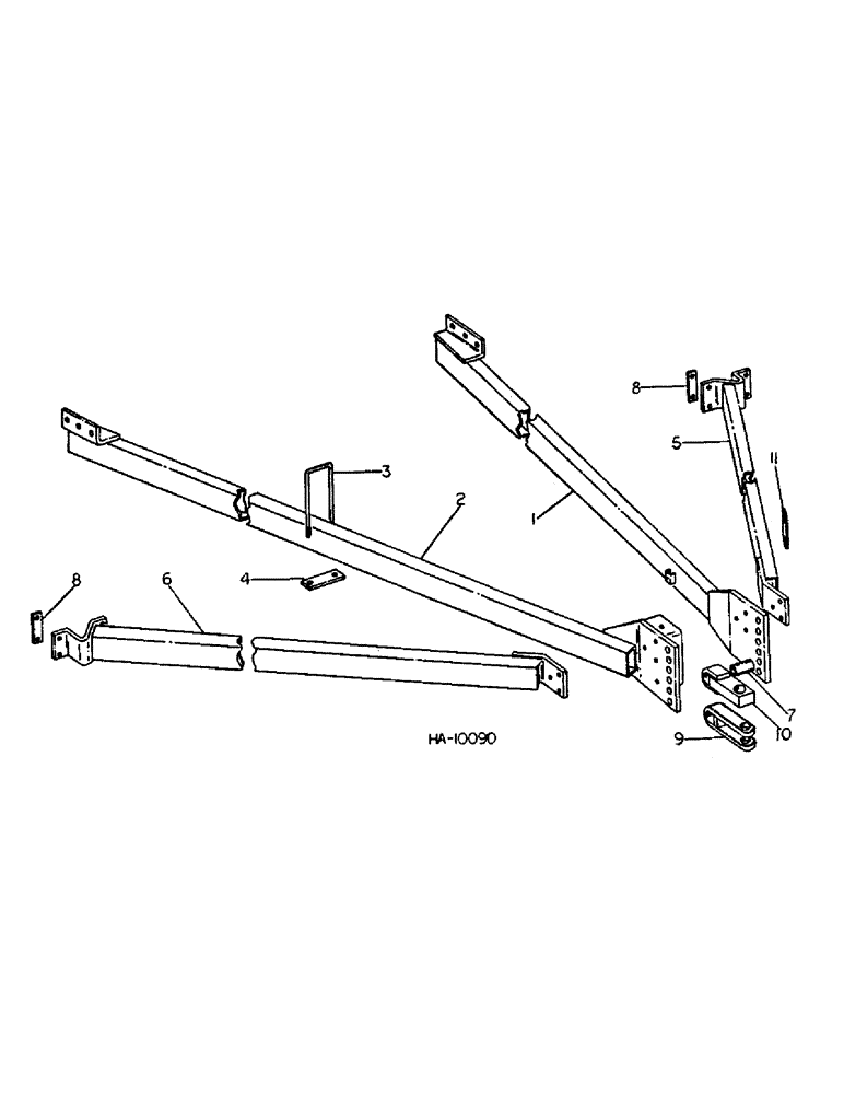 Схема запчастей Case IH 5000 - (H-04) - 5000 VIBRA CHISEL, 31-1/2 FOOT WING, TRACTOR HITCH 