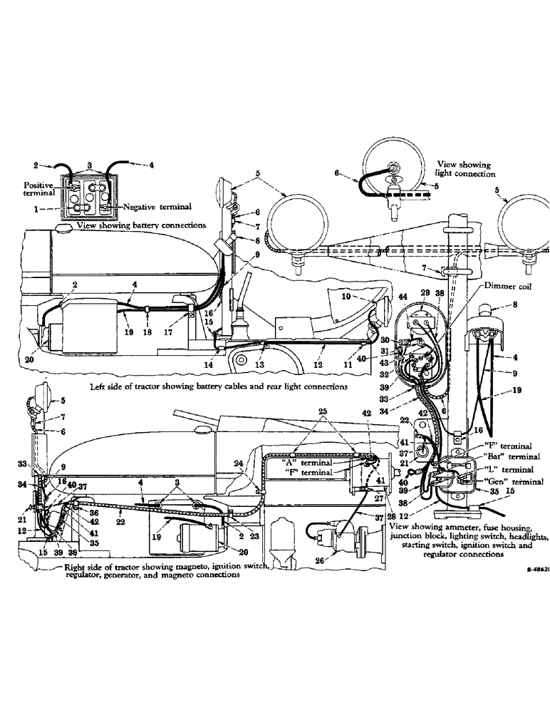 Схема запчастей Case IH FARMALL H - (076) - ELECTRICAL SYSTEM, LIGHTING AND STARTING ATTACHMENT, MAGNETO IGNITION, SPECIAL (06) - ELECTRICAL SYSTEMS