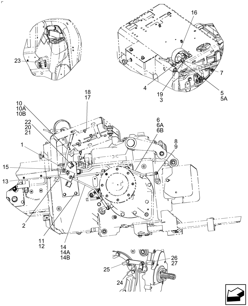 Схема запчастей Case IH FARMALL 40 - (03.50) - PTO CONTROL GROUP (03) - TRANSMISSION