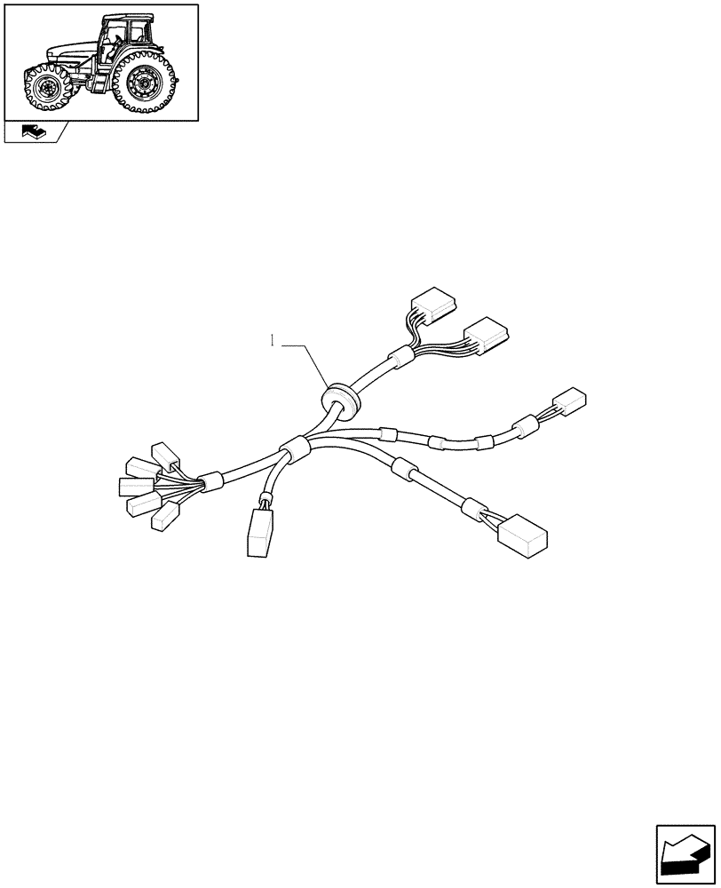 Схема запчастей Case IH FARMALL 105U - (1.91.4/01) - AIR CONDITIONING - CABLE (VAR.330641-331641) (10) - OPERATORS PLATFORM/CAB