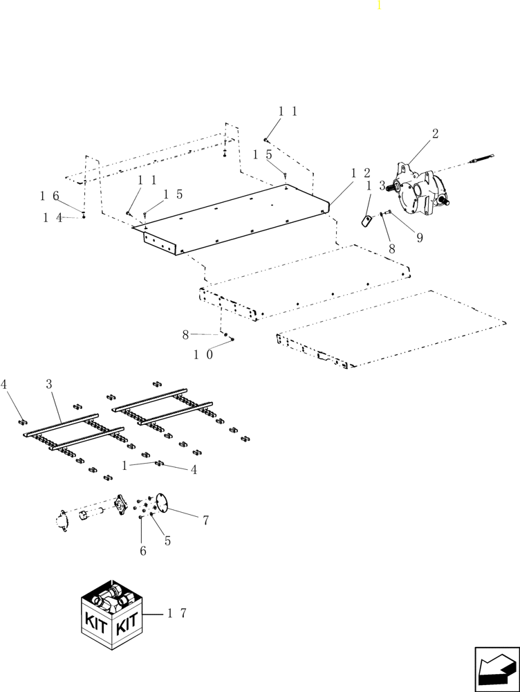 Схема запчастей Case IH 7010 - (60.110.21[01]) - KIT, NON STONE TRAP - 7010/8010 (60) - PRODUCT FEEDING