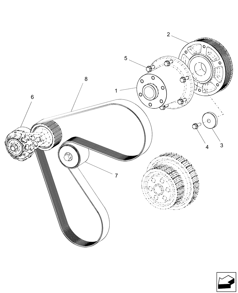 Схема запчастей Case IH 8010 - (10.414.08) - BELT TENSIONER - 8010 (10) - ENGINE