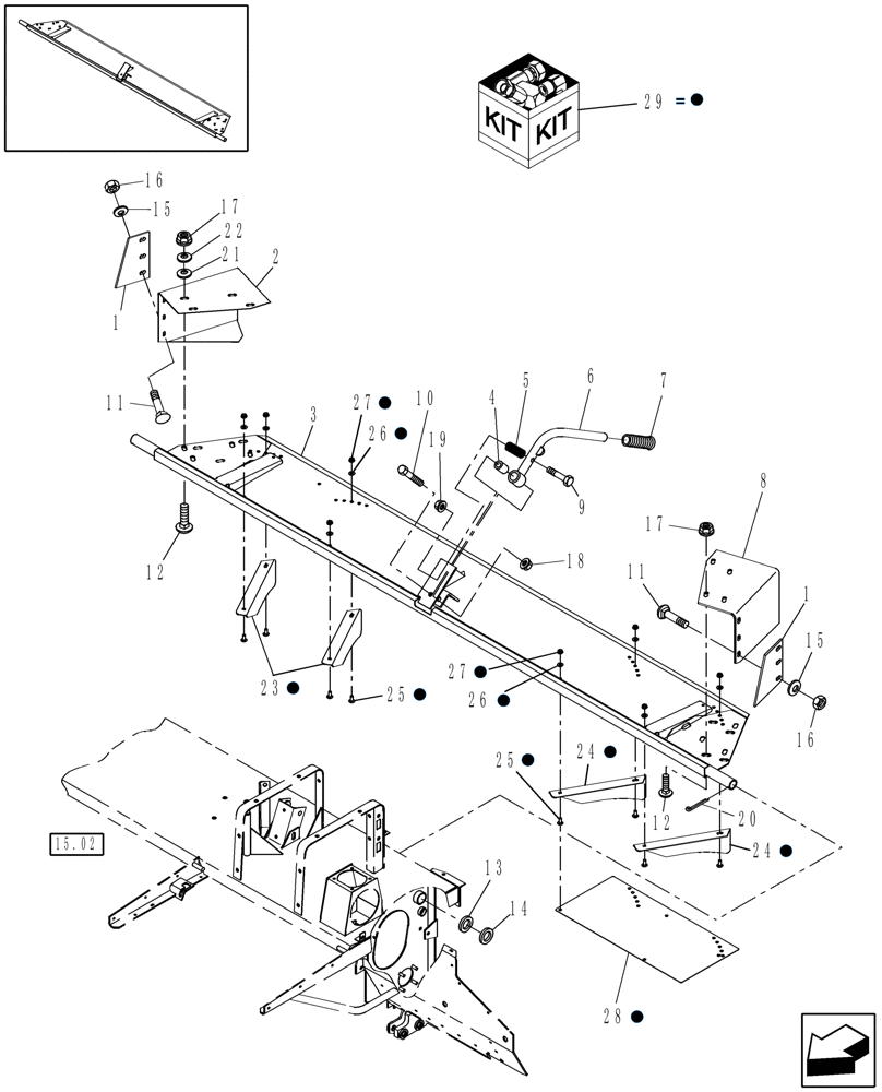 Схема запчастей Case IH DC132 - (08.05) - SWATHGATE (08) - SHEET METAL