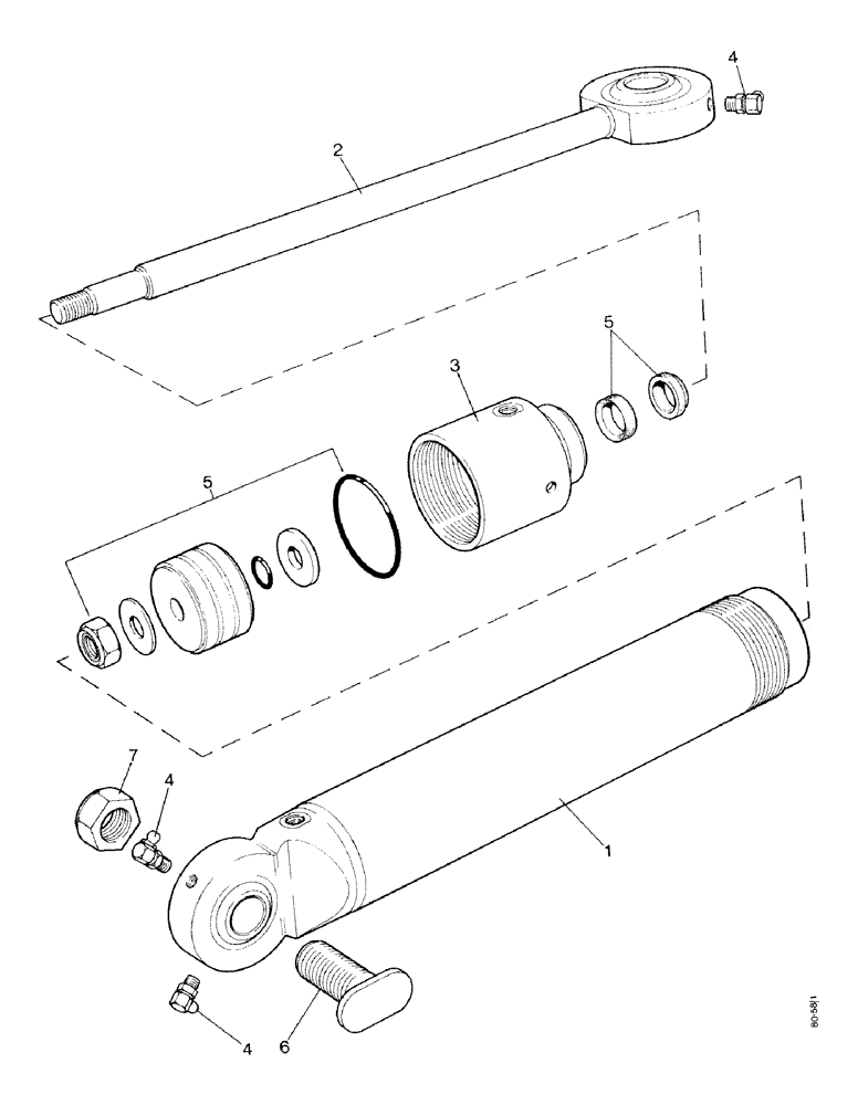 Схема запчастей Case IH 1490 - (H13-1) - STEERING CYLINDER - CARRARO AXLE, MFD MODEL (13) - STEERING SYSTEM