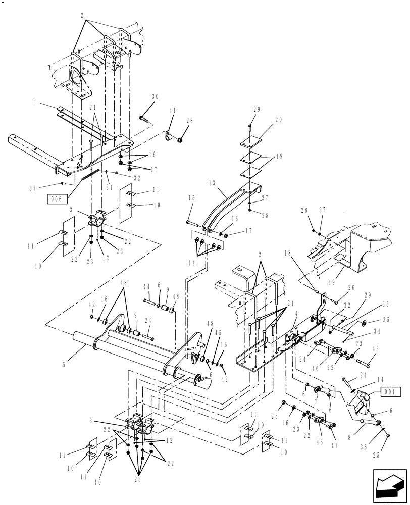 Схема запчастей Case IH 717130026 - (002) - LINKAGE 