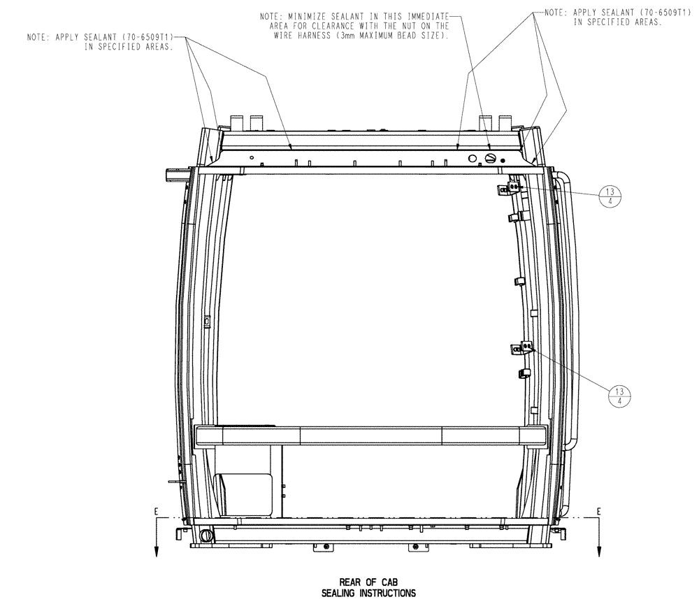 Схема запчастей Case IH 4420 - (02-003[03]) - CAB EXTERIOR GROUP Cab Exterior