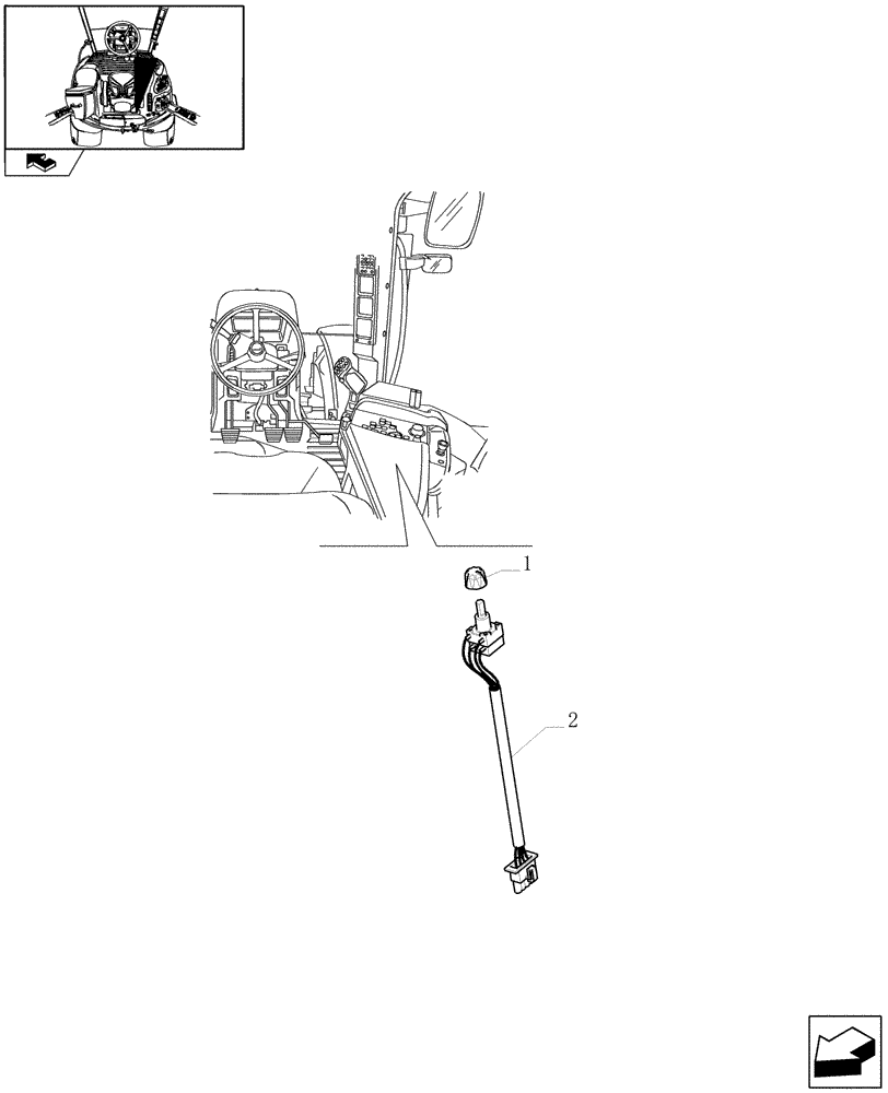 Схема запчастей Case IH PUMA 140 - (1.75.1/06) - FRONT HPL - SWITCHES AND RELATED PARTS (VAR.333648-334648-335648-336831-337831) (06) - ELECTRICAL SYSTEMS