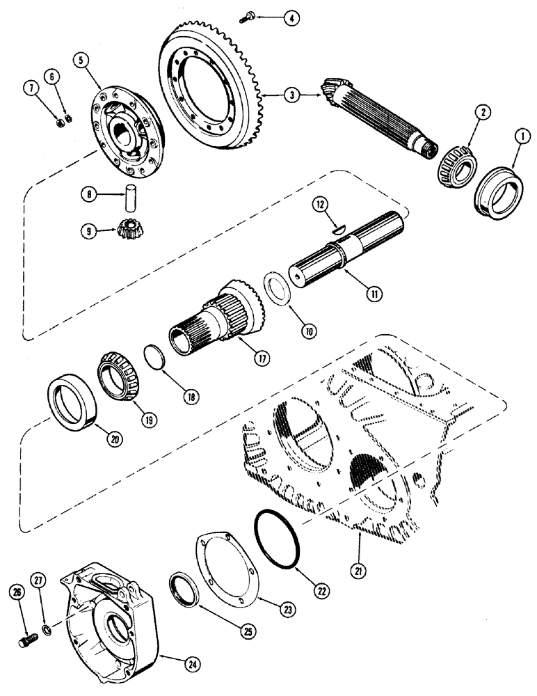 Схема запчастей Case IH 870 - (180) - DIFFERENTIAL (06) - POWER TRAIN