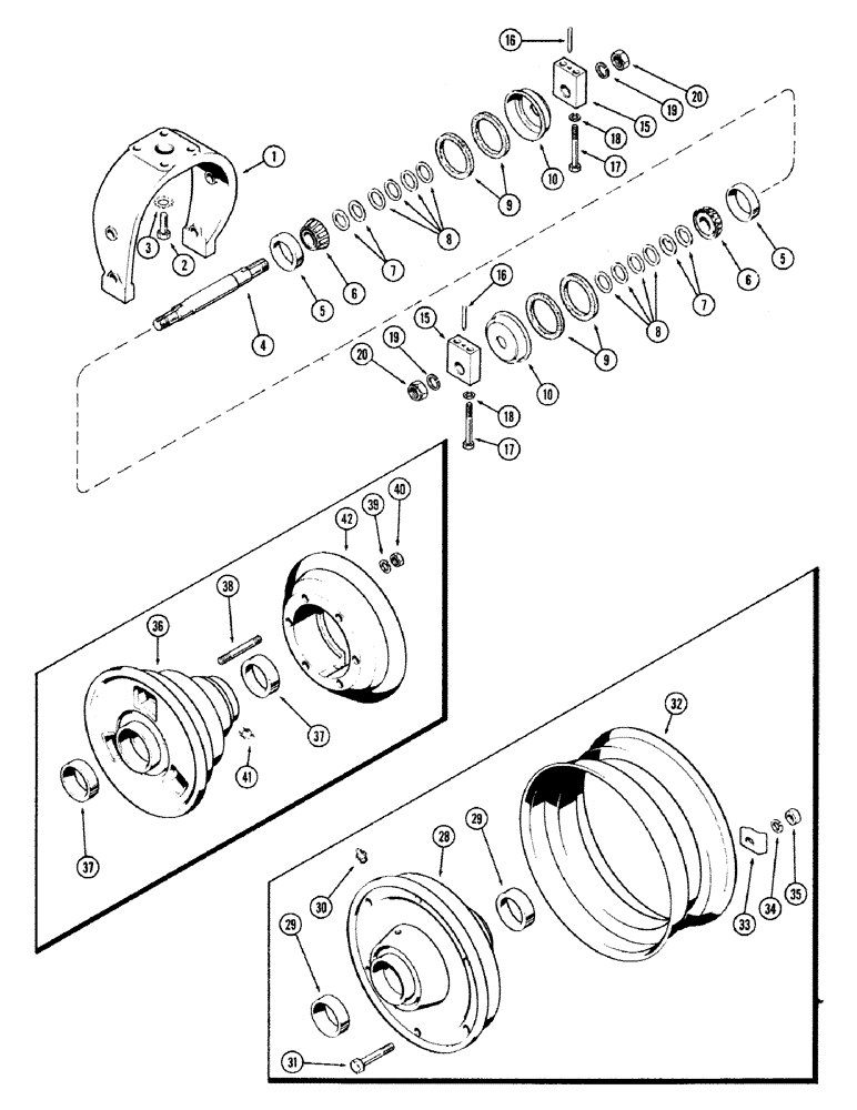 Схема запчастей Case IH 870 - (133A) - SINGLE FRONT WHEEL (05) - STEERING