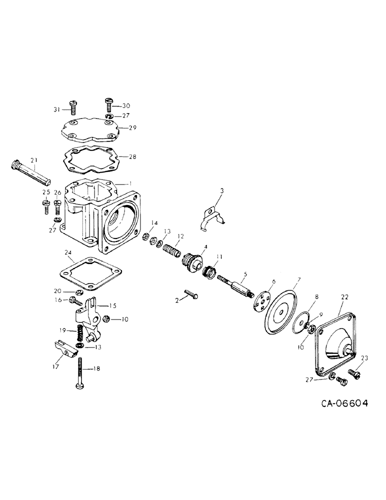 Схема запчастей Case IH V-800 - (B-23) - FUEL INJECTION PUMP, GOVERNOR ANEROID 