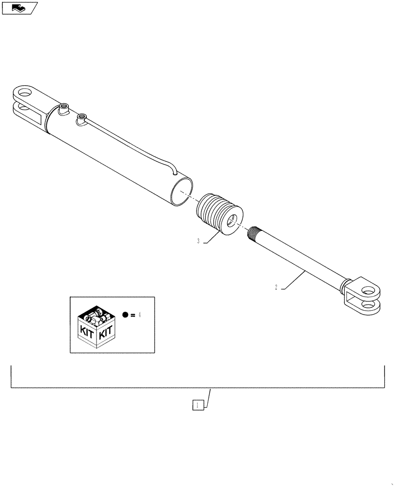 Схема запчастей Case IH 3230 - (35.116.04) - AXLE ADJUST CYLINDER (35) - HYDRAULIC SYSTEMS