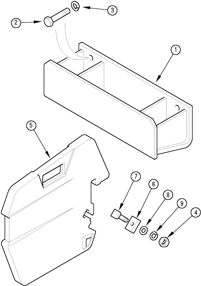 Схема запчастей Case IH CX50 - (09-03) - FRONT END WEIGHTS (09) - CHASSIS/ATTACHMENTS