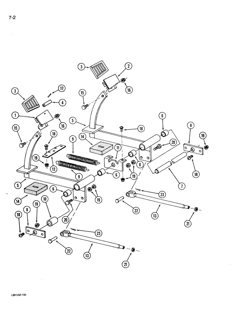 Схема запчастей Case IH 1620 - (7-02) - MASTER BRAKE PEDALS (5.1) - BRAKES