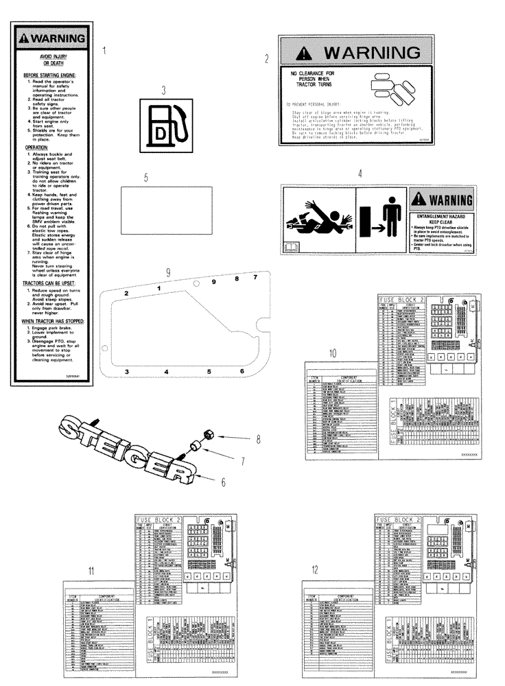 Схема запчастей Case IH STX425 - (09-58) - DECALS (09) - CHASSIS