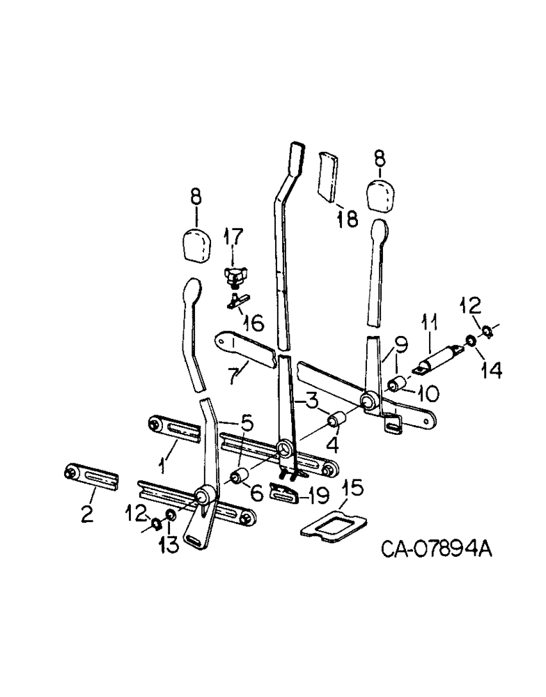 Схема запчастей Case IH 7488 - (10-46) - HYDRAULICS, HYDRAULIC DRAFT CONTROL LINKAGE (07) - HYDRAULICS