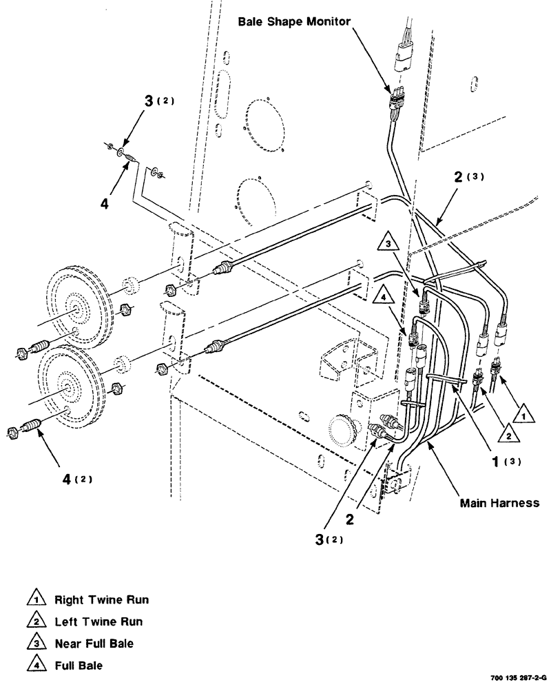 Схема запчастей Case IH RS561 - (04-008) - ELECTRICAL ASSEMBLY (TWINE RUN AND BALE SWITCH) (MESH WRAP ONLY) (06) - ELECTRICAL