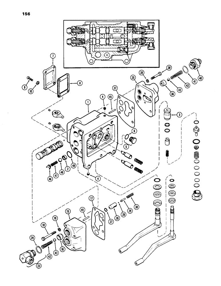 Схема запчастей Case IH 1170 - (156) - A61465 VALVE (08) - HYDRAULICS