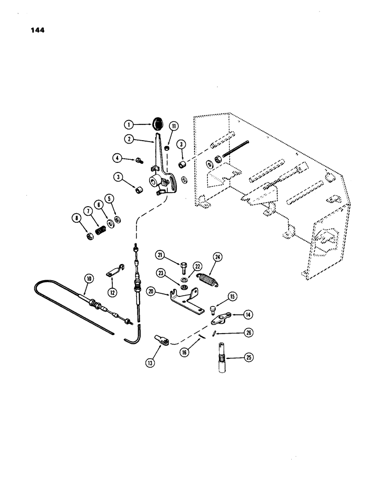 Схема запчастей Case IH 1170 - (144) - DRAFT SENSING CONTROL (08) - HYDRAULICS