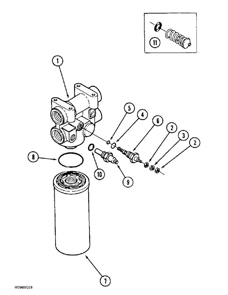 Схема запчастей Case IH 9380 QUADTRAC - (8-024) - TRANSMISSION AND HYDRAULIC OIL FILTER ASSEMBLY (08) - HYDRAULICS