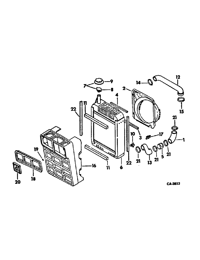 Схема запчастей Case IH 1566 - (06-04) - COOLING, RADIATOR AND CONNECTIONS, 1568 TRACTORS Cooling