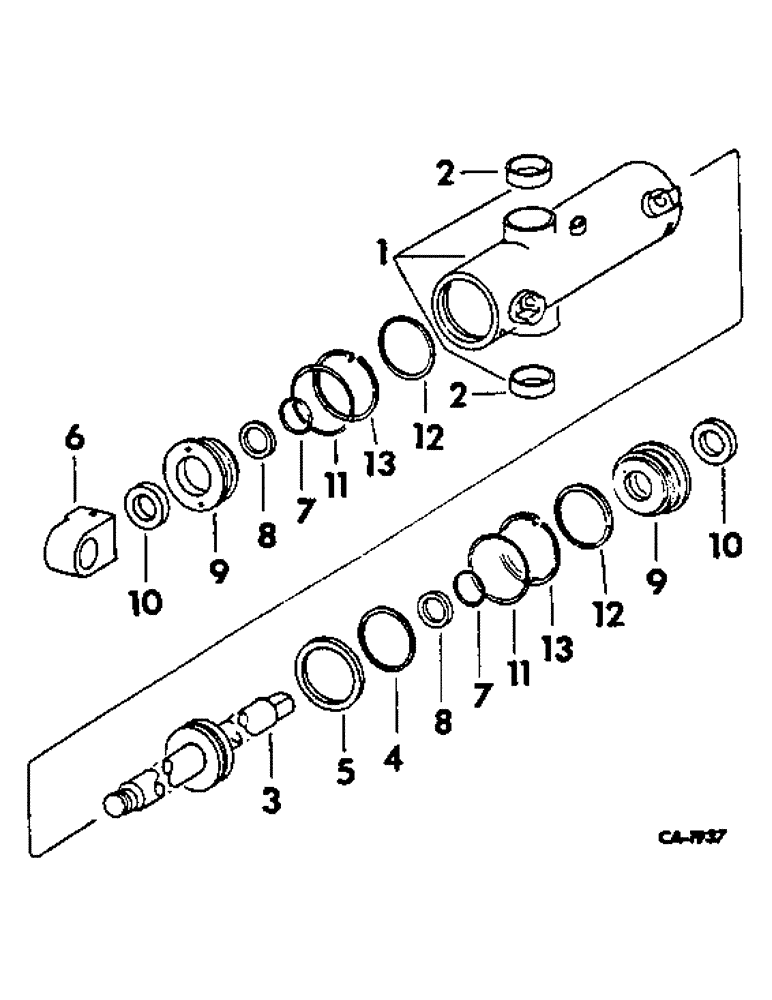 Схема запчастей Case IH 1568 - (10-13) - HYDRAULICS, POWER STEERING CYLINDER (07) - HYDRAULICS