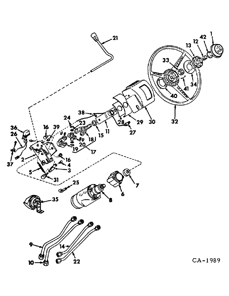 Схема запчастей Case IH 1568 - (10-16) - HYDRAULICS, TILT STEERING WHEEL (07) - HYDRAULICS