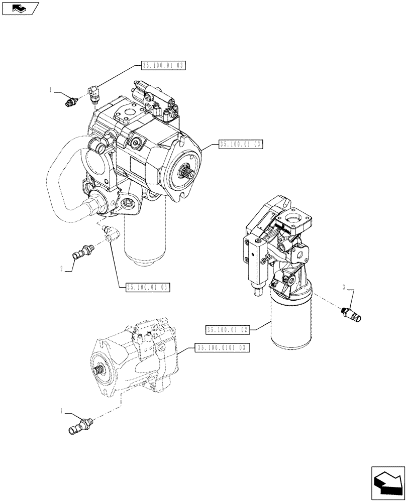 Схема запчастей Case IH PUMA 185 - (55.414.06) - PRESSURE OIL SENSORS (55) - ELECTRICAL SYSTEMS