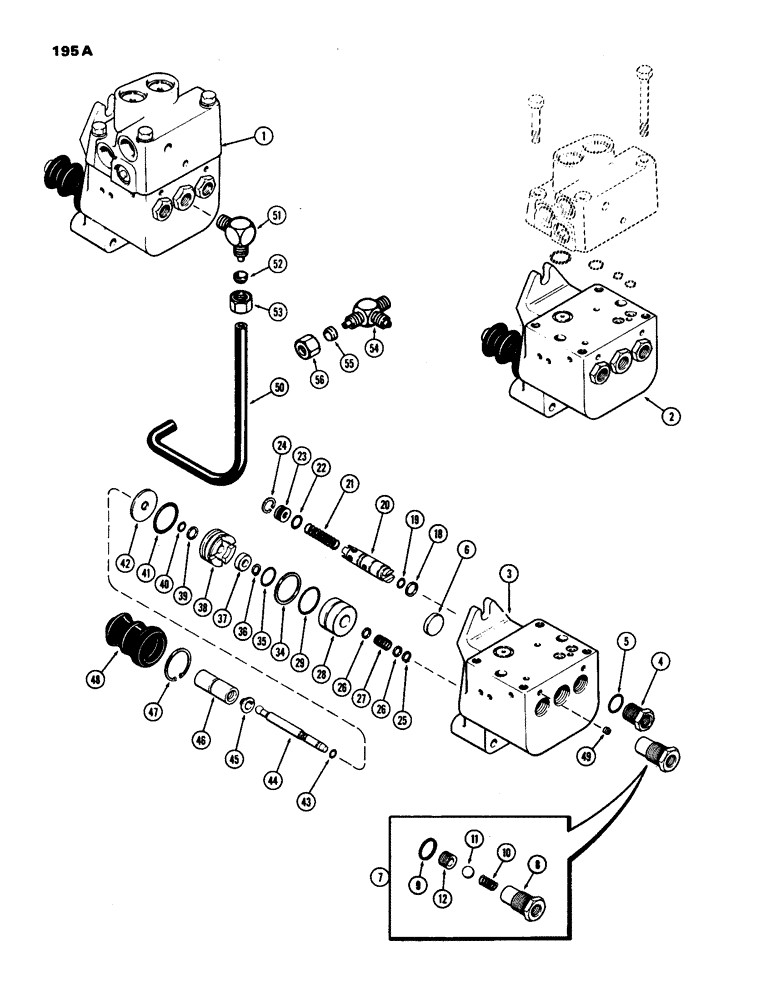 Схема запчастей Case IH 970 - (195A) - A65055 POWER BRAKE VALVE, 1ST USED TRAC. SER. NO.8711460 (07) - BRAKES