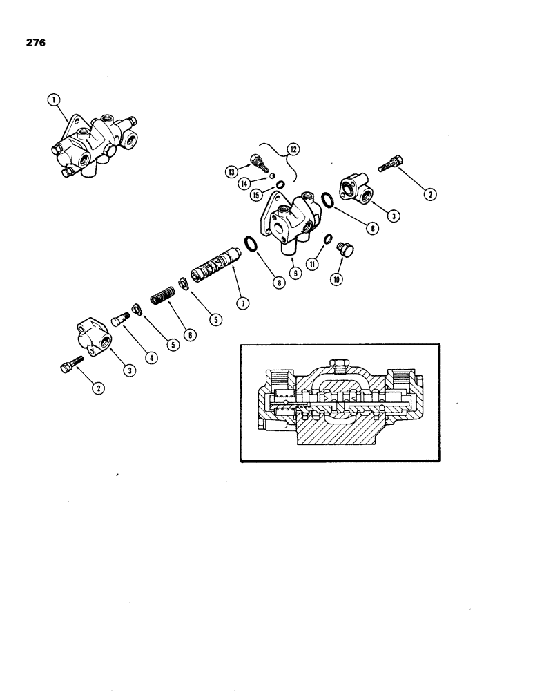 Схема запчастей Case IH 970 - (276) - A60207 STEERING VALVE (05) - STEERING