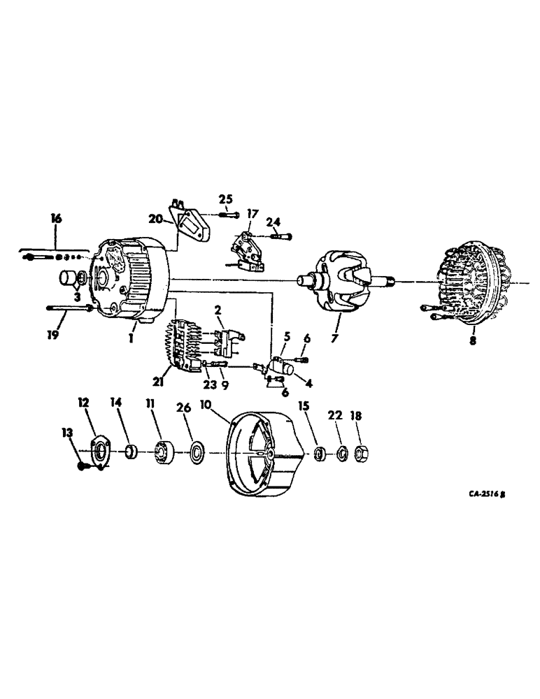 Схема запчастей Case IH 4166 - (08-11) - ELECTRICAL, ALTERNATOR GENERATOR (06) - ELECTRICAL