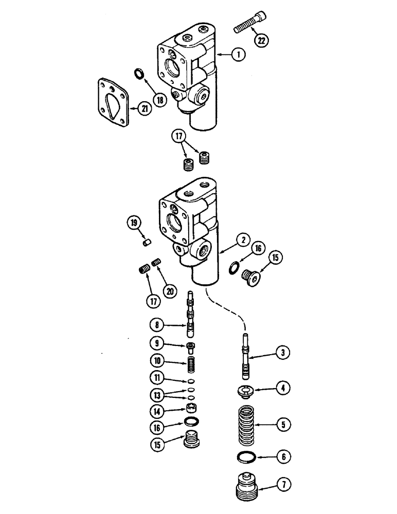 Схема запчастей Case IH 2290 - (8-386) - HYDRAULICS, GEAR AND PISTON PUMP ASSEMBLY, PRIOR TO TRANSMISSION SERIAL NUMBER 16210895 (08) - HYDRAULICS