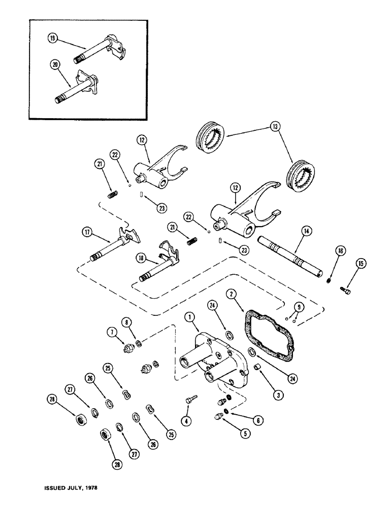 Схема запчастей Case IH 1570 - (110) - RANGE SHIFT MECHANISM (06) - POWER TRAIN