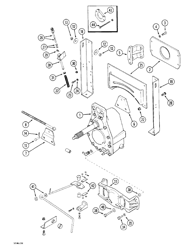 Схема запчастей Case IH 1660 - (9B-06) - ROTOR DRIVE, P.I.N. JJC0026711 & AFTER (14) - ROTOR, CONCANVES & SIEVE