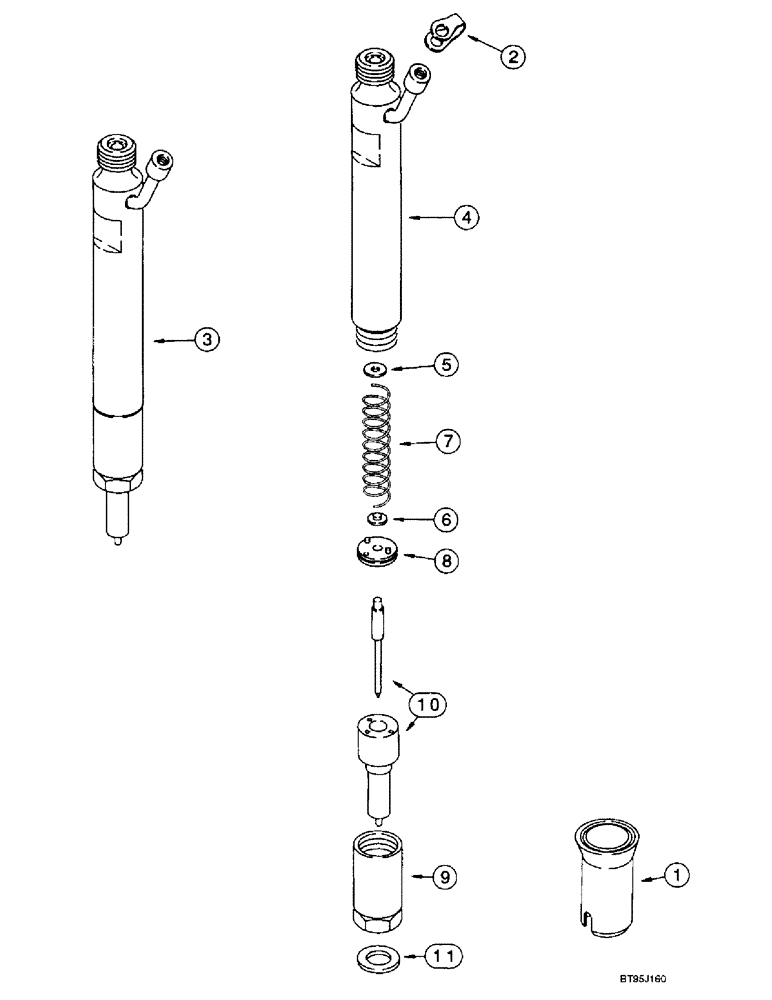 Схема запчастей Case IH 2166 - (3-08) - FUEL INJECTION NOZZLE, 6T-830 ENGINE, PRIOR TO COMBINE P.I.N. JJC0180000 (02) - FUEL SYSTEM