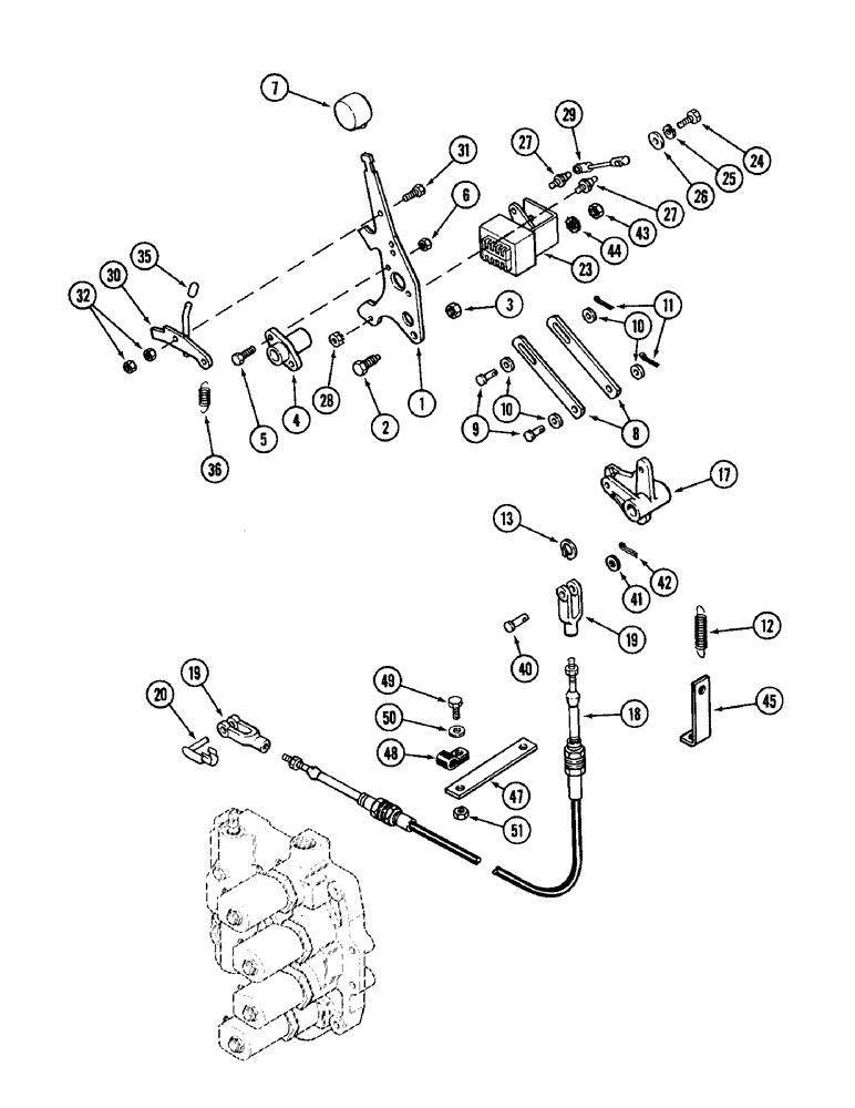 Схема запчастей Case IH 1896 - (6-154) - POWER SHIFT TRANSMISSION, POWER SHIFT LINKAGE (06) - POWER TRAIN