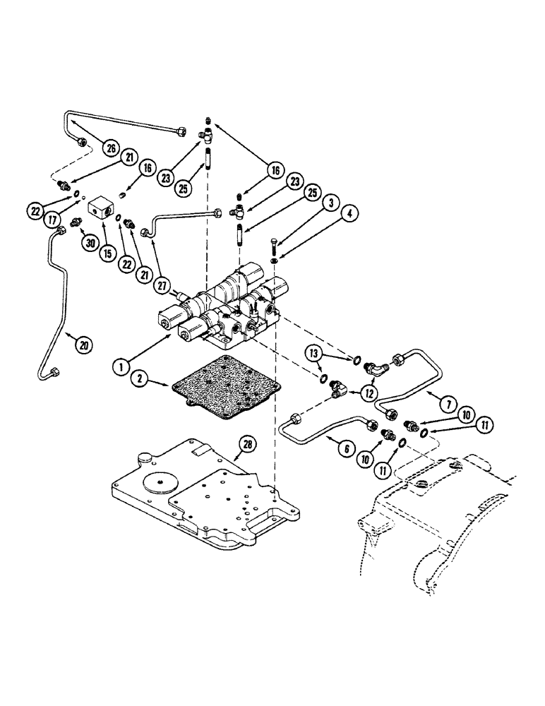 Схема запчастей Case IH 4694 - (6-146) - HYDRAULIC MANIFOLD CIRCUIT, ELECTRIC SHIFT (06) - POWER TRAIN