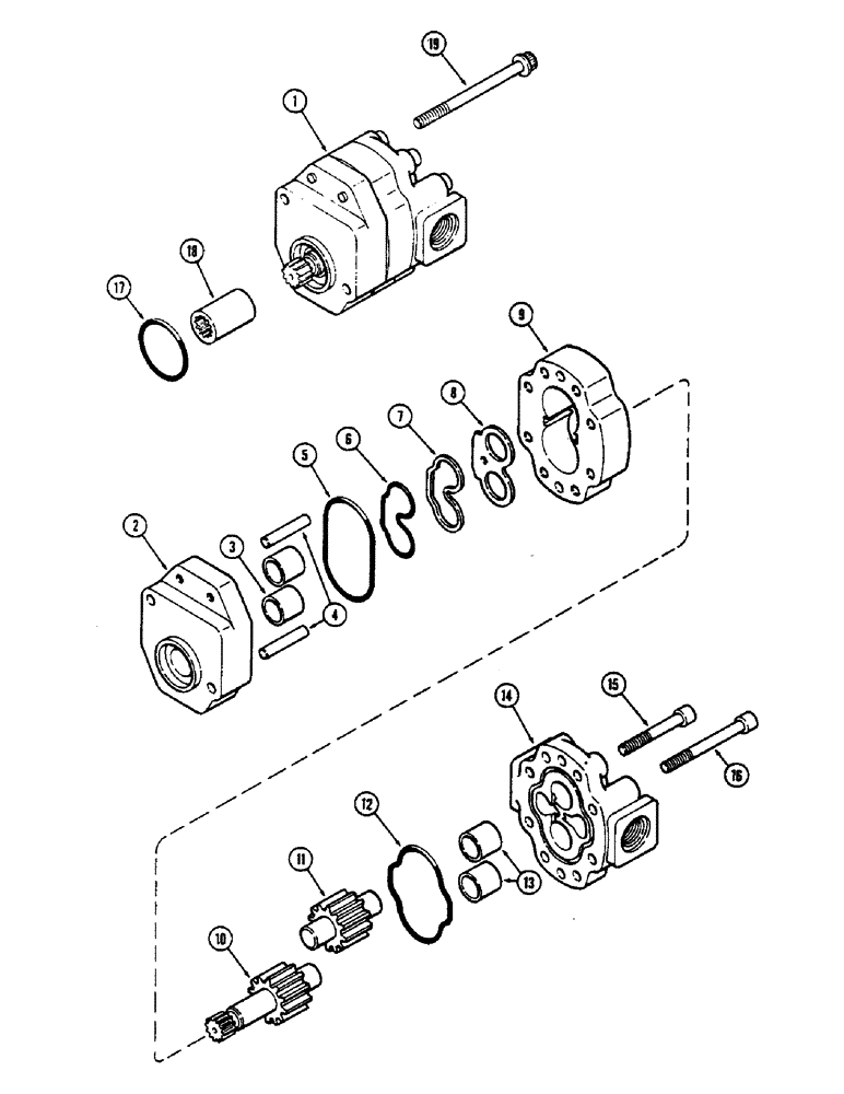 Схема запчастей Case IH 2390 - (8-262) - GEAR AND PISTON PUMP ASSEMBLY (08) - HYDRAULICS