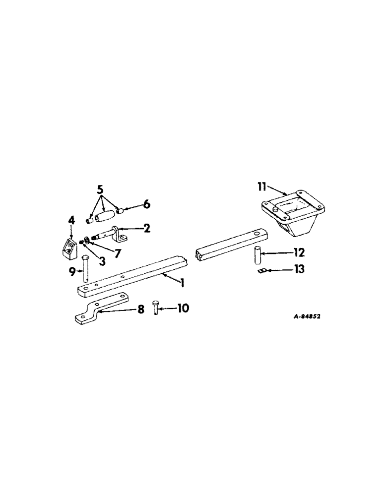 Схема запчастей Case IH 1256 - (K-02[A]) - DRAWBARS AND HITCHES, SWINGING DRAWBAR TRACTORS WITH VERTICALLY ADJUSTABLE DRAWBAR Drawbars & Hitches